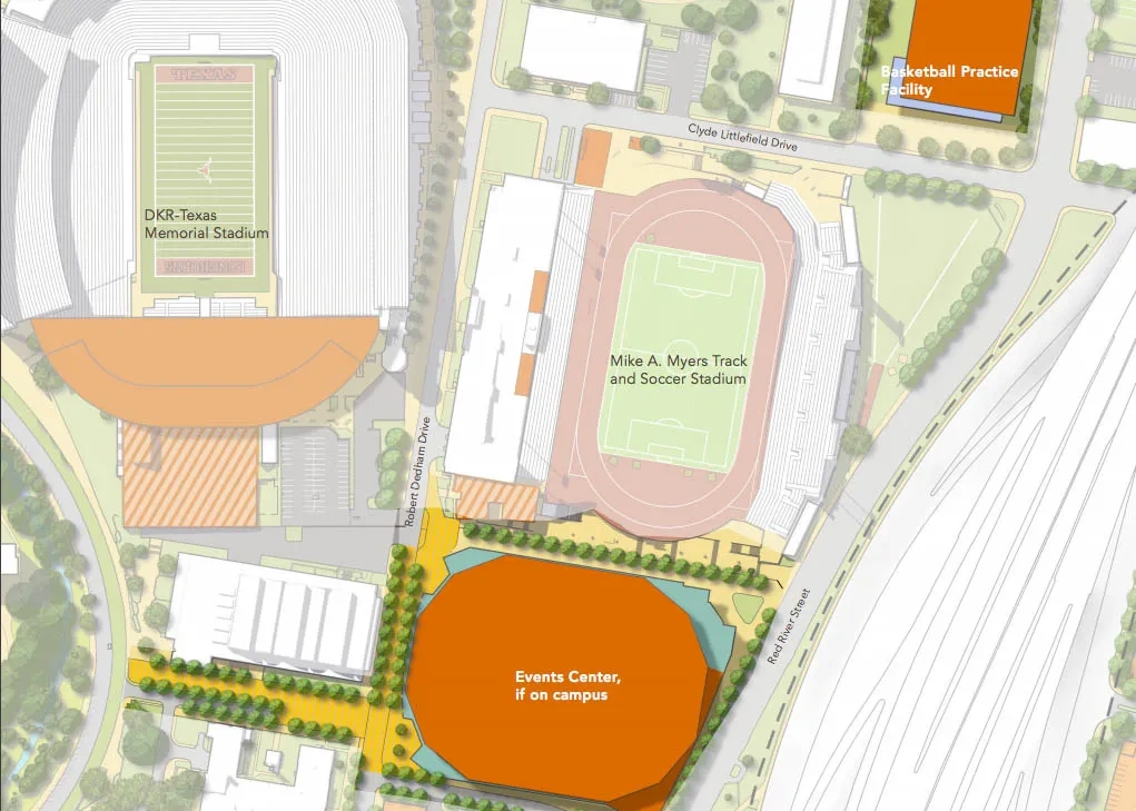 UT Athletics Unveils Preferred Location for Erwin Center Replacement